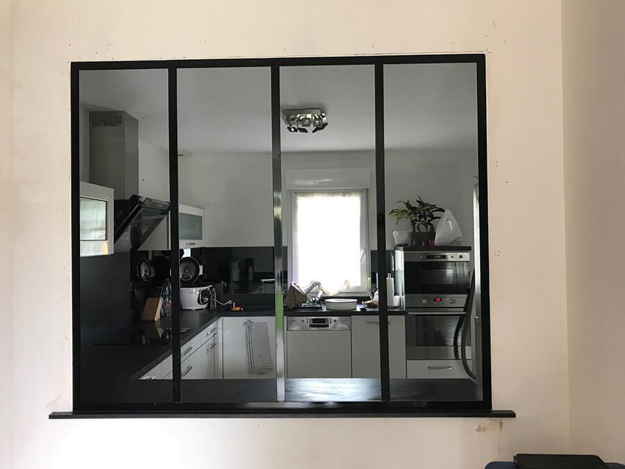 Verrière d'atelier — réalisation CM Déco